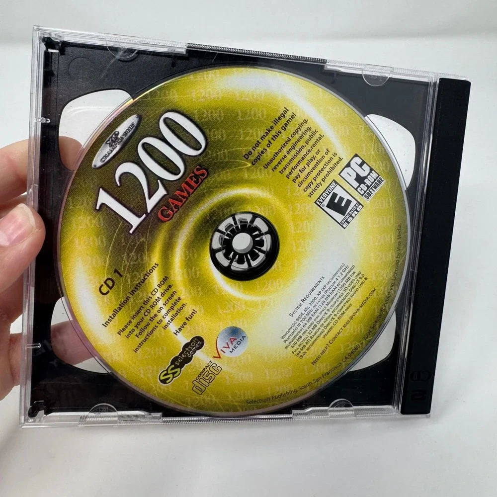 1200 Games PC Computer‎ Game 2 Disc XP Championship Arcade Casino Puzzle Sports